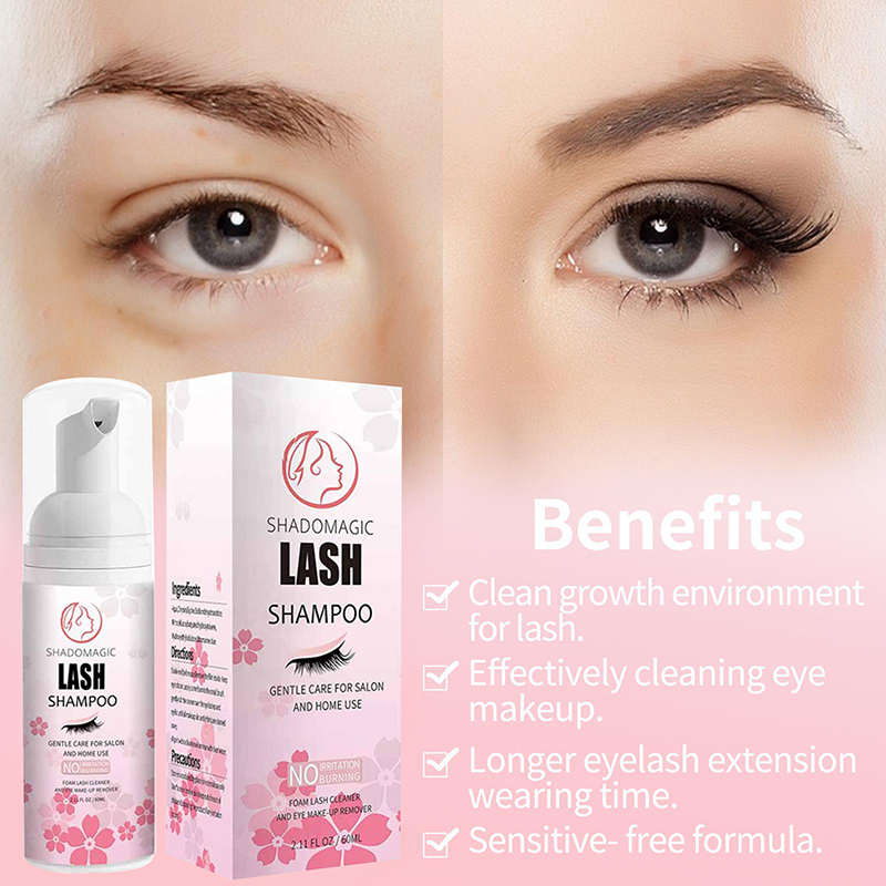 Eyelash Extension Foam Cleanser - 【A】60ML Szybko Czyścący Szampon do Rzęs,