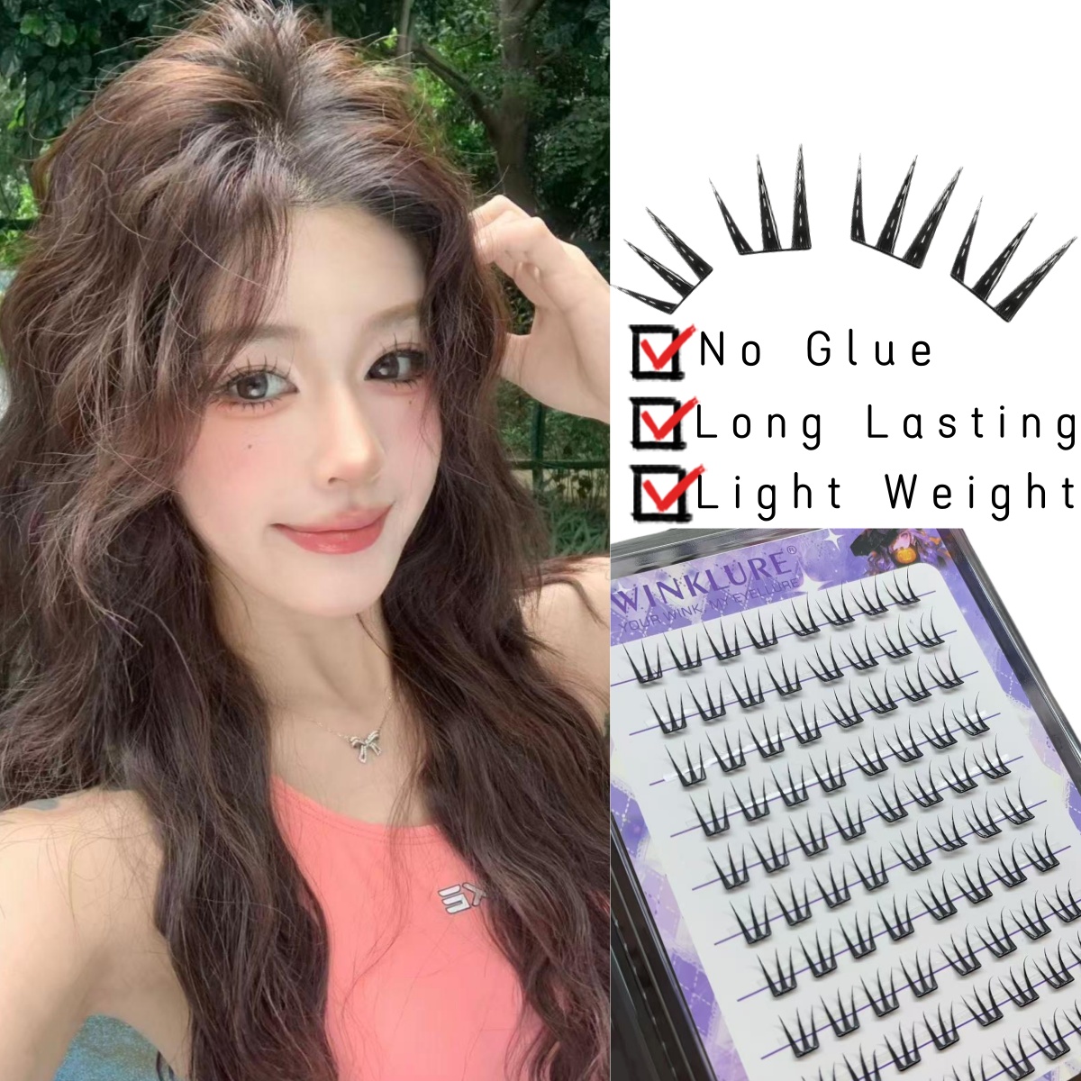 Eyelash Extension No 10 - WINKLURE No-Gule Fairy Sztuczne Rzęsy 10-13mm