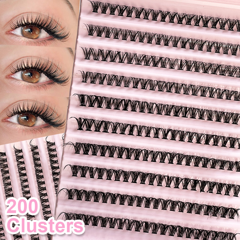 Eyelash Extension Eyelash - Rzęsy pojedyncze, kępki rzęs 8-16mm, 200