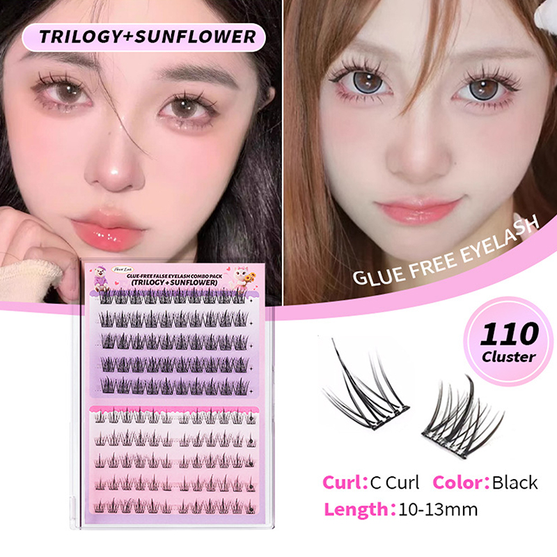 Eyelash Extension No 10 - 100-160 Kępki Sztucznych Rzęs Bez Kleju