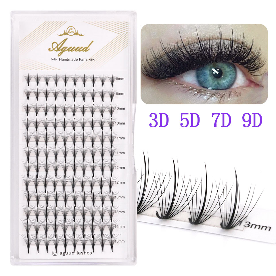 Eyelash Extension Hybrid - AGUUD Premade Wispy Fan Lashes Rosja