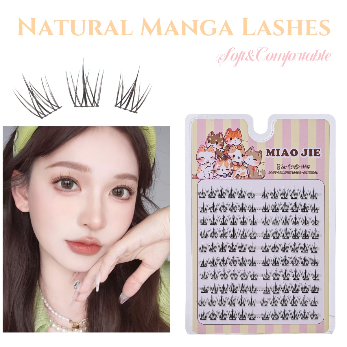 Eyelash Extension In Chinese - MIAOJIE słonecznik sztuczne rzęsy czarne naturalne