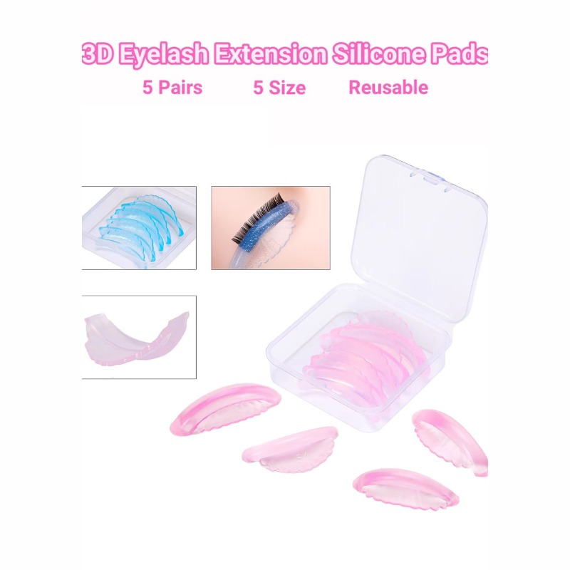 Eyelash Extension C Curl - 5 Par Silikonowych Podkładek do Trwałej