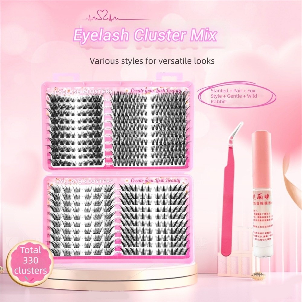 Eyelash Extension C Curl - Sztuczne rzęsy o naturalnym wyglądzie, czarne,