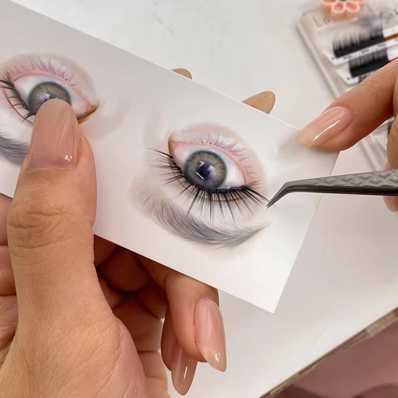 Eyelash Extension Model - Karty do mapowania rzęs wielokrotnego użytku
