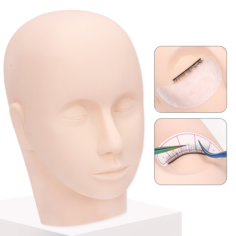 Eyelash Extension Model - 1 szt. Głowa treningowa do przedłużania