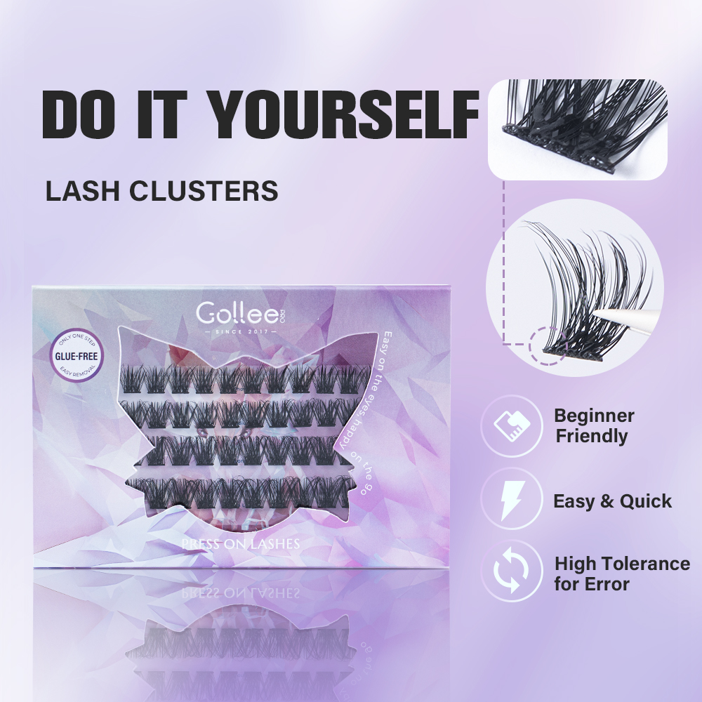 Eyelash Extension No 10 - Gollee Samoprzylepne Kępki Rzęs - Bez