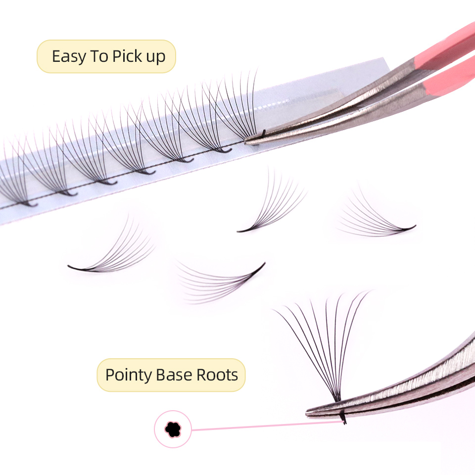 Sharp Narrow Stem Premade Fans – Eyelash Extension Review recenzja i cena