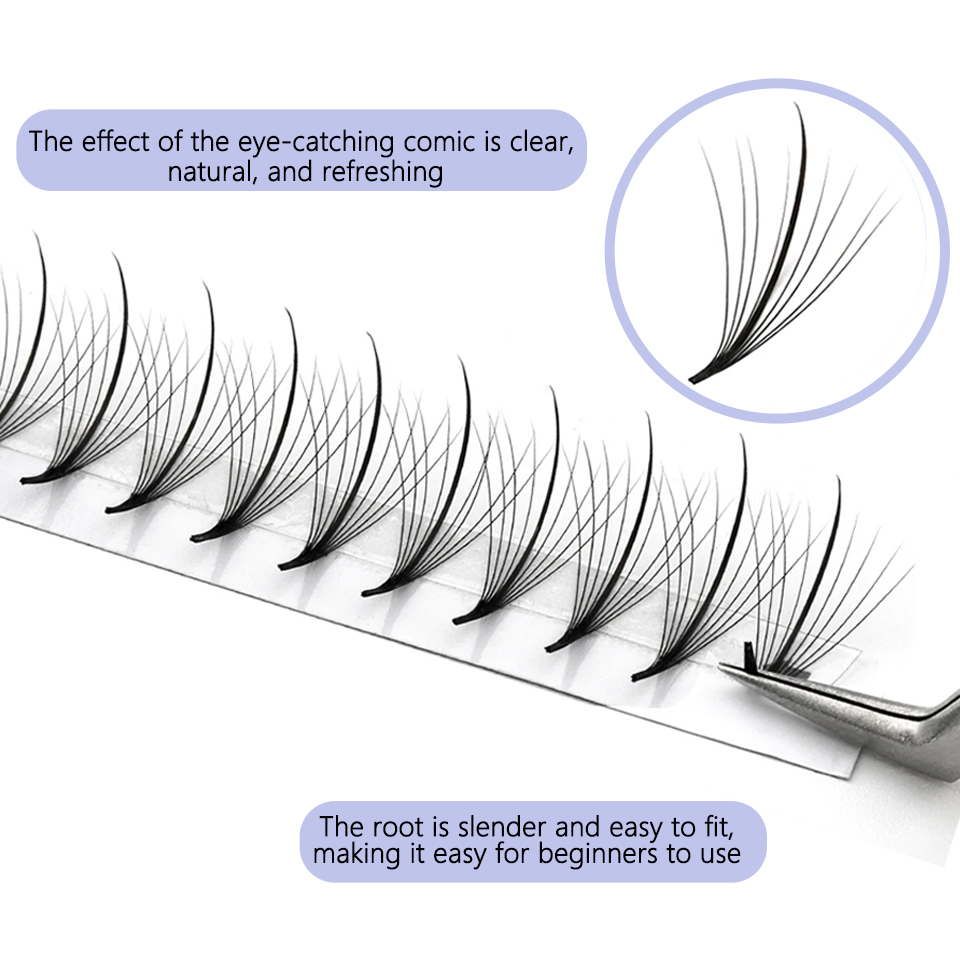 AGUUD Premade Wispy Fan Lashes – Eyelash Extension Hybrid recenzja i cena
