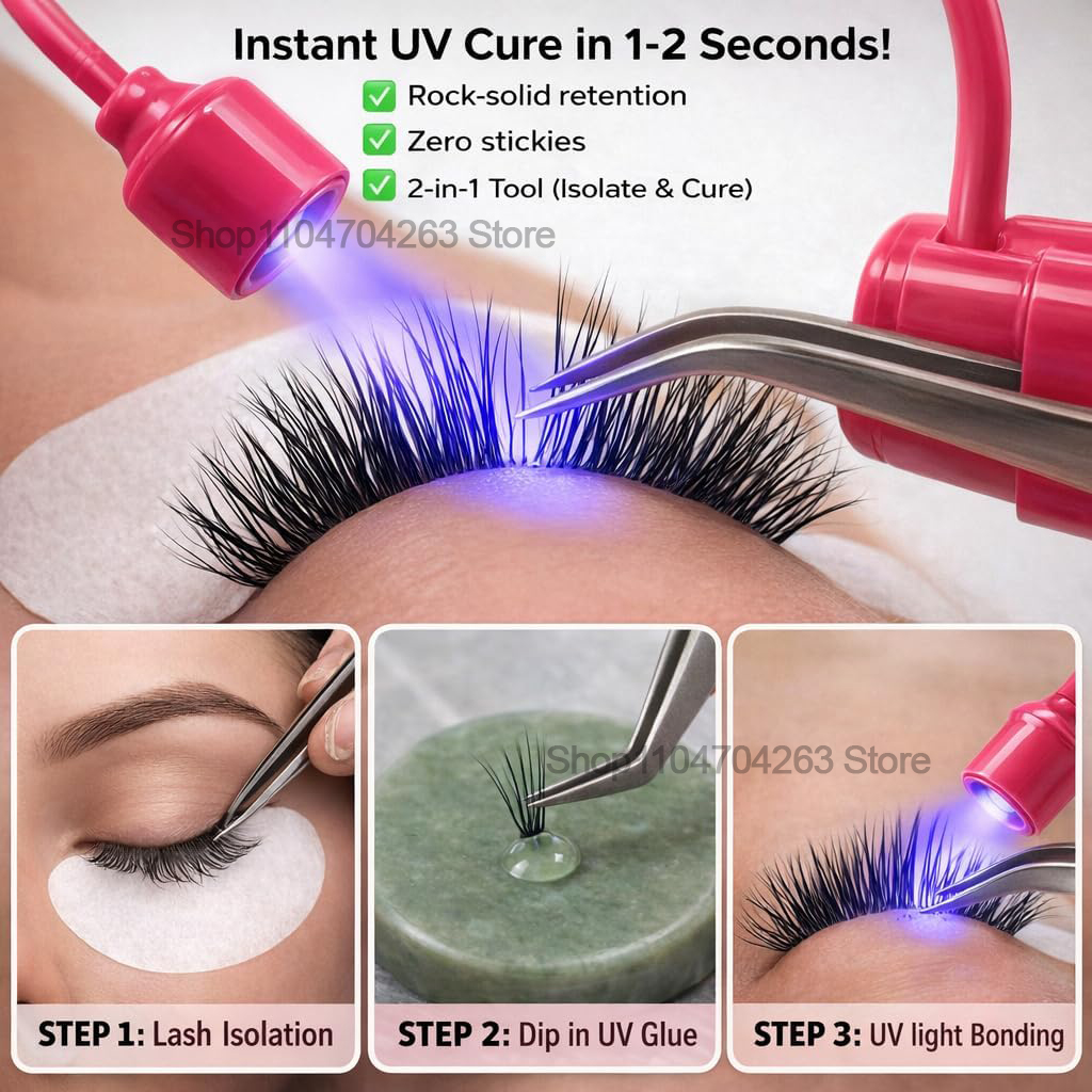 Mini lampa UV do rzęs 180 °    – Eyelash Extension Uv recenzja i cena