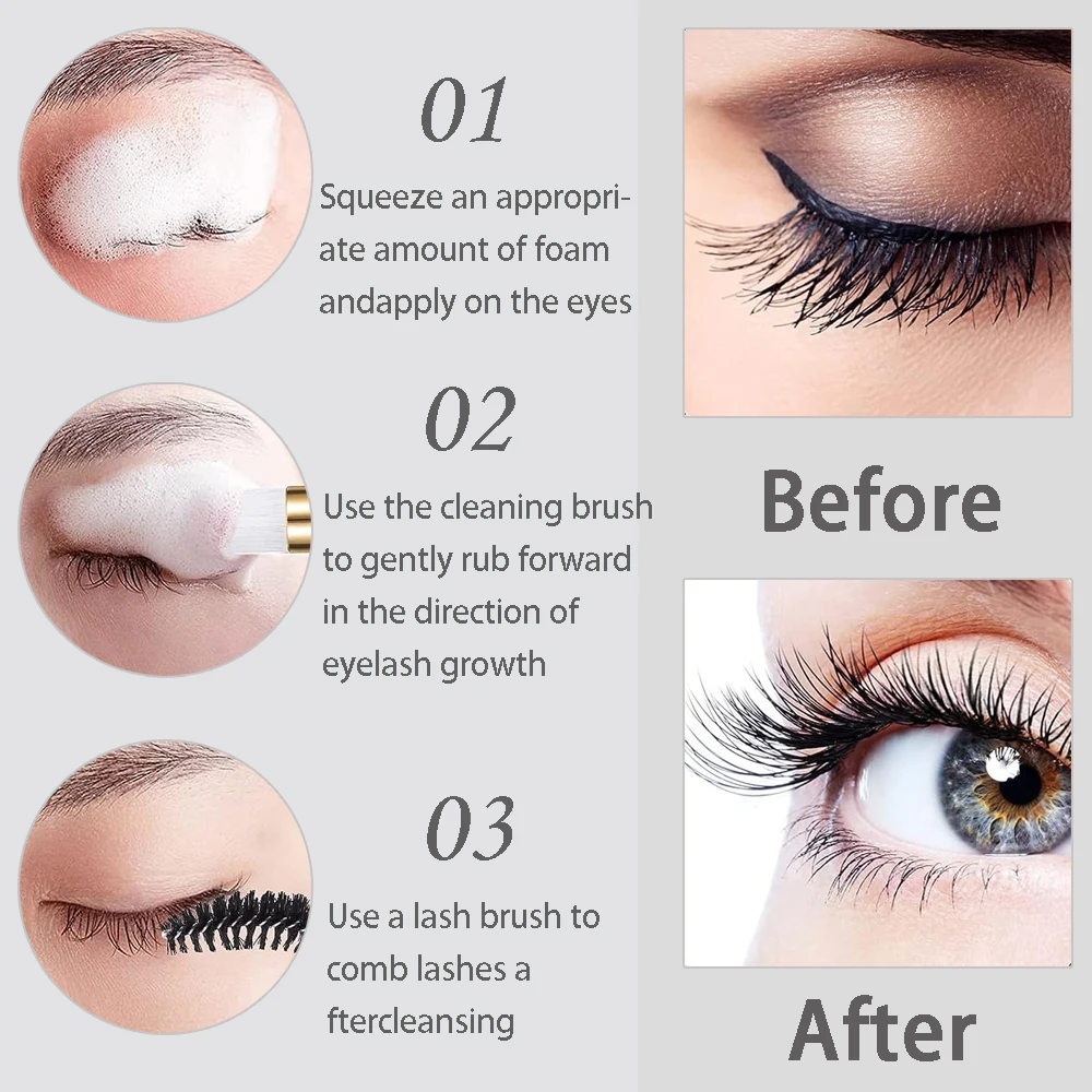 20/40 sztuk garnitur 60ML pust – Eyelash Extension Foam Cleanser recenzja i cena
