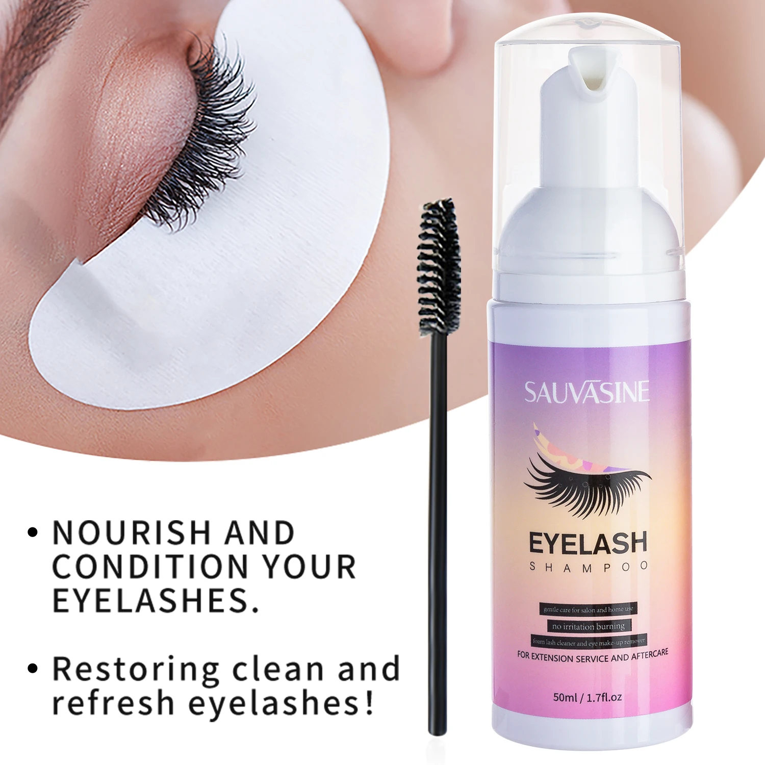 5/10PCS 50ML Szampon do przedł – Eyelash Extension Foam Cleanser recenzja i cena