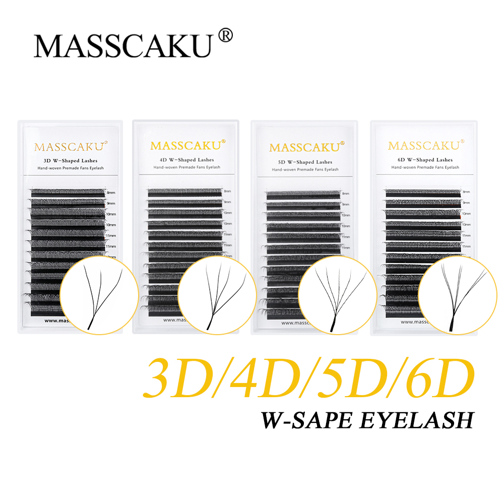 MASSCAKU 3D 6D 8D W Shape Lash – Eyelash Extension Hybrid recenzja i cena