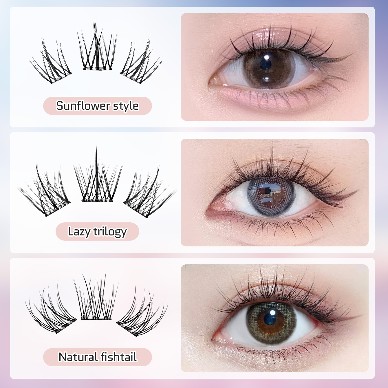 10 rzędów dużych, bezklejowych – Eyelash Extension C Curl recenzja i cena