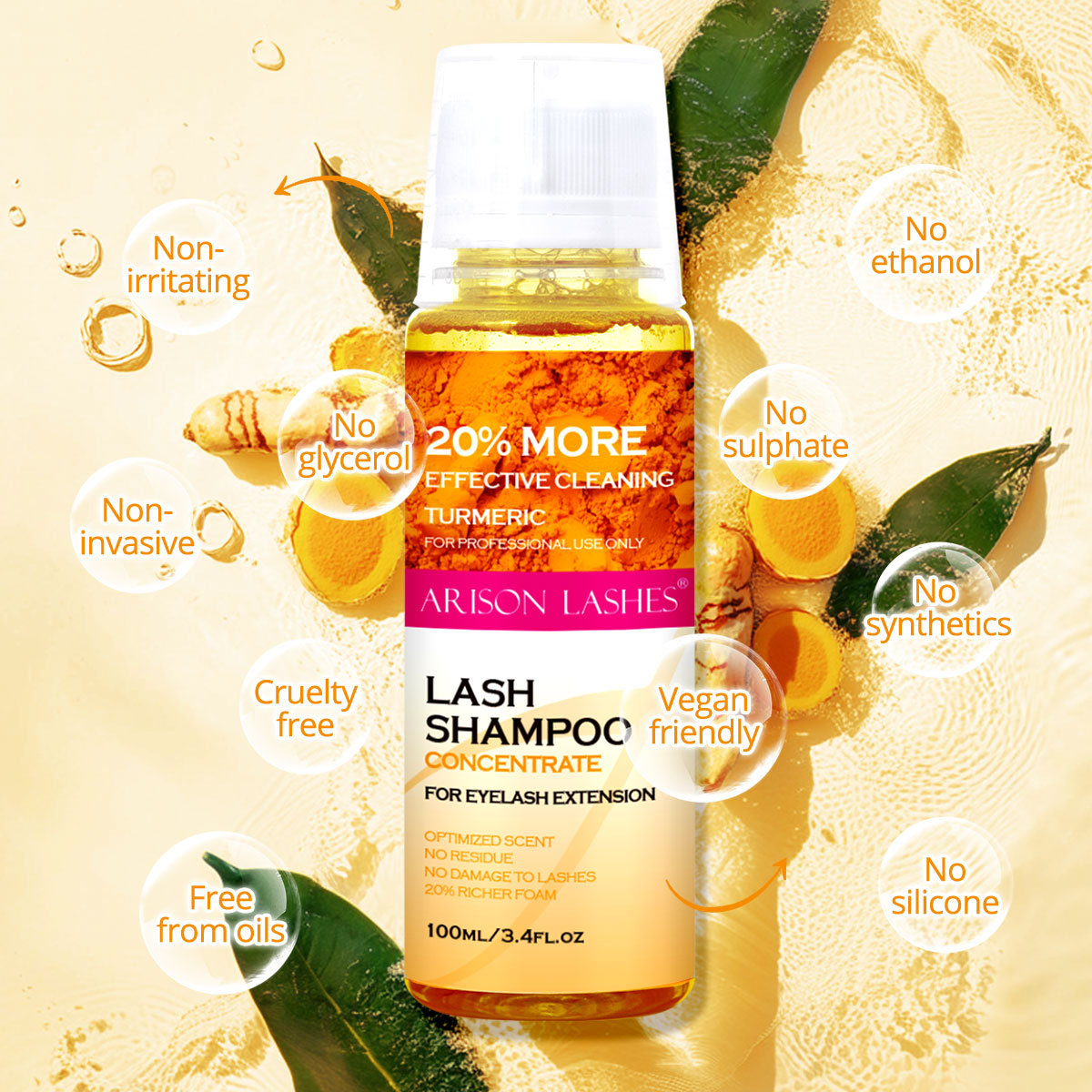 ARISON 100ml Koncentrat Szampo – Eyelash Extension Foam Cleanser recenzja i cena